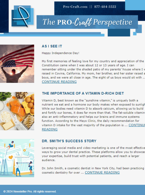 July Newsletter Digital Copy | Pro-Craft