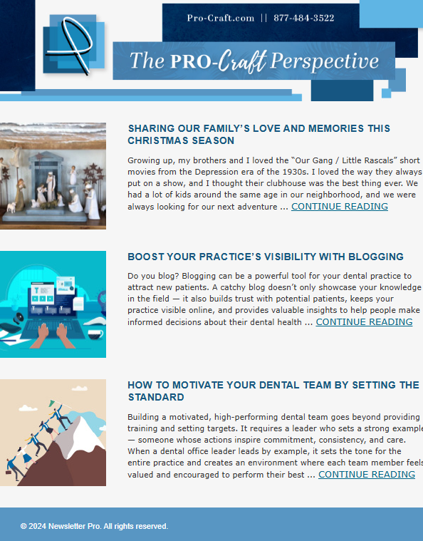 December Newsletter Digital Copy | Pro-Craft