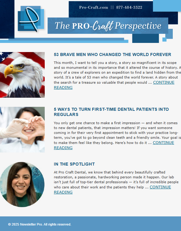 July Newsletter Digital Copy | Pro-Craft