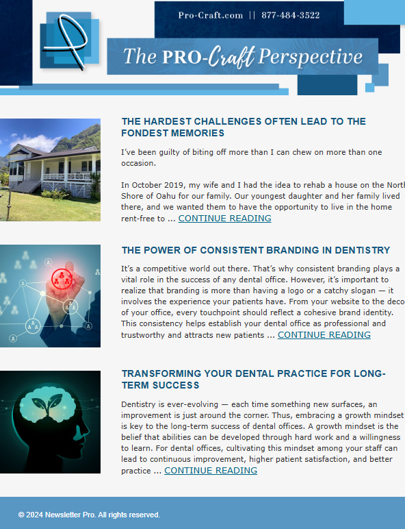 October Newsletter Digital Copy | Pro-Craft